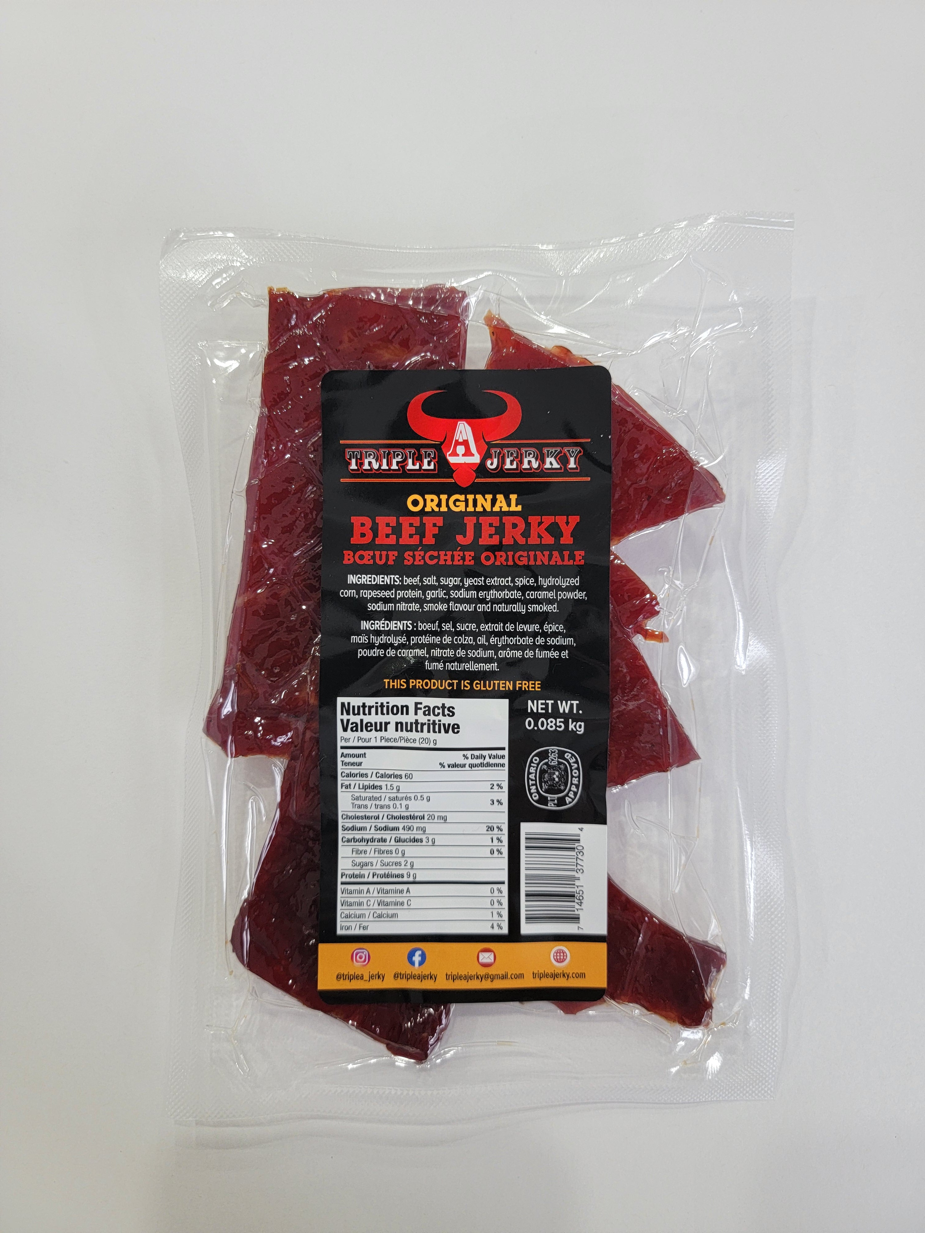 Original Beef Jerky 85g – Triple A Meat